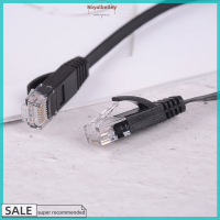 Royalbelley สายเคเบิลสีดำ Rj45อีเทอร์เน็ต10นิ้ว25ซม. สายแพทช์แมวอินเตอร์เน็ตสาย Cat6