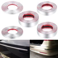 1PC Chrome Moulding Trim Car Door Protector Stickers Strip Anti-Collision Tape Door Edge Guard Plate Bright Sticker Auto Styling Car Door Protection