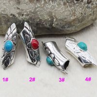 【CW】 4Pcs Alloy inlaid Antique hair dreadlock beads rings approx 8mm hole for Hair accessories