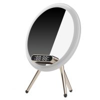 Magic Mirror Wireless Bluetooth Audio Speaker Desktop Fill Light Makeup Mirror AI Voice Control Desktop Speaker