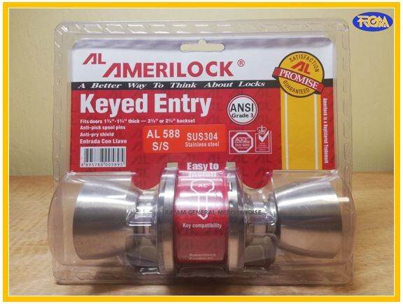 AMERILOCK Entrance Doorknob AL588 S/S | Lazada PH