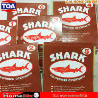 TOA กระดาษทรายขัดแห้ง กระดาษขัดไม้ SHARK ขนาด 9 x 11 นิ้ว สีน้ำตาล *** จำหน่ายยกโหล ***, TOA Wood Sander size 9x11 inches ***Sell in dozen ***