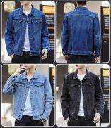 Áo Khoác Jean Nam Hàn Quốc Áo Khoác Bò Trơn Form Rộng CITY JEANS