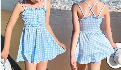 ：《》{“】= 2023 Korean Style Two Pieces Swimsuit Skirt Style For 3-7 Year Old Children Swimwear