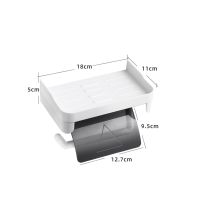 ▧∏ Punch-free Tissue Boxes Toilet Paper Holder Waterproof Wall Mounted Roll Paper Box Rack Bathroom Tissue Case Storage Shelf