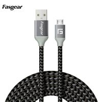 Fasgear สายไมโคร Usb 3a ชาร์จโทรศัพท์ไนลอนอย่างรวดเร็ว,สายไมโคร Xiaomi แอนดรอยด์ข้อมูลมือถือชาร์จ Samsung สำหรับสาย Huawei