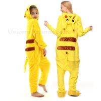 Kid Cosplay Costum Babi Girl Clothes Pikachu Kigurumi Pijama Dress Woman Pajamas Christmas for Families Mother Kids Matching Pjs