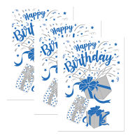 การ์ดอวยพรวันเกิด BLANK CARD Shiny Happy Birthday Greeting Card - แพ็ค 3 : 48CBK303-P3