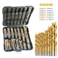 【DT】hot！ 99Pcs Titanium Bit Set High-Speed Bits for Plate Wood Plastic Metal Alloy Woodworking Hole Opener