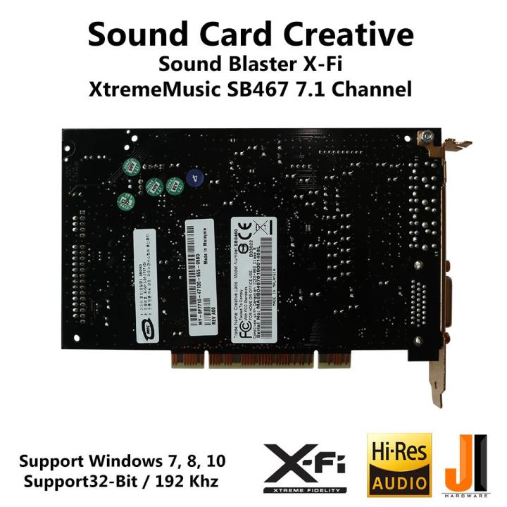 sound-card-creative-sound-blaster-x-fi-xtrememusic-sb0467-7-1-channel-pci-มือสอง