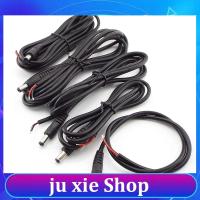 JuXie store 5pcs 2pin 12V DC Male Power Pigtail Cable 5.5x2.1mm Male Jack Cord DIY DC Connector For CCTV Camera  LED Strip Light