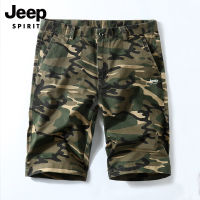 JEEP SPIRIT Mens Casual Shorts Summer Loose Five-point Pants Ins Super Hot Tide Pants Fashion Beach Pants