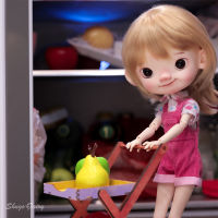 Shuga นางฟ้า Pii 16 Bjd ตุ๊กตา Pipi ร่างกายซนเด็กหัวใหญ่และแขนขาขนาดเล็กรอยยิ้มบนริมฝีปากเรซิ่นที่สามารถเคลื่อนย้ายร่วมตุ๊กตา ~