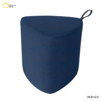 [ส่งฟรี] PEBBLE STOOL - INDIGO เก้าอี้สตูล เก้าอี้รับแขก ทรงสามเหลี่ยม มีสายหนังประดับ มีให้เลือก 8 สี | Renita Home