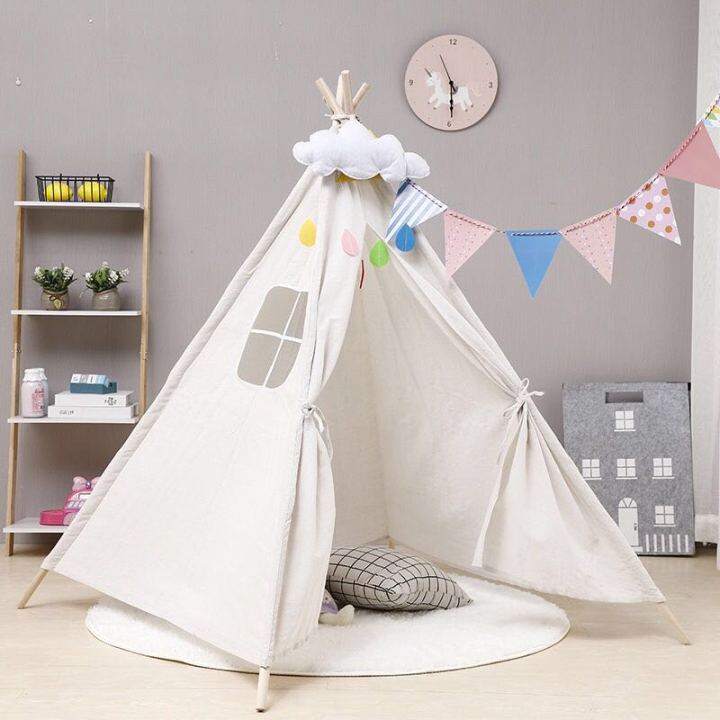 indoor-playhouse-toy-teepee-play-tent-for-kids-toddlers-with-carry-case-foldable-childrens-playhouse