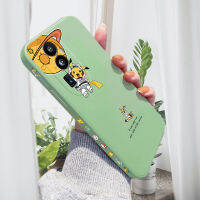 HP เคสสำหรับ OPPO Reno10 Pro + 5G เคสการ์ตูนนักบินอวกาศ Pikacu เคสโทรศัพท์ดีไซน์ด้านข้างรูปแบบขอบสี่เหลี่ยมของเหลวปลอกซิลิโคนคลุมทั้งหมดเคสป้องกันทนแรงกระแทกกล้อง