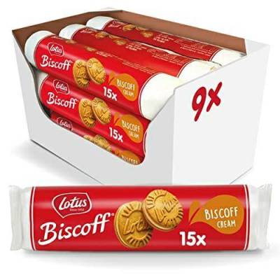 [พร้อมส่ง] Lotus Biscoff Cream Biscuits 150g โลตัส บิสคอฟ ครีมบิสกิต