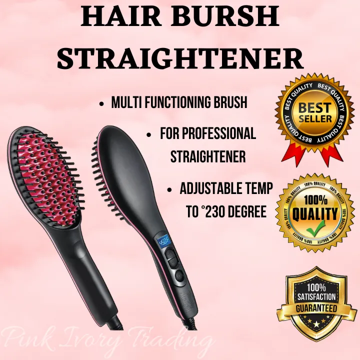 Top Seller HAIR BRUSH STRAIGHTENER | High Quality Ceramic Electric Digital Hair  Brush | Best Seller