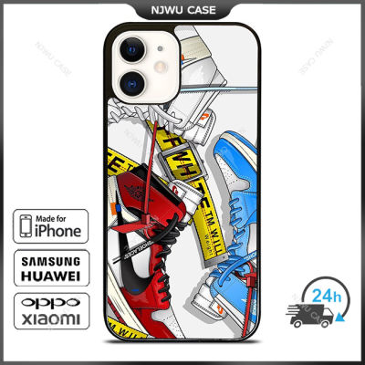 Of White Air Jordan Phone Case for iPhone 14 Pro Max / iPhone 13 Pro Max / iPhone 12 Pro Max / XS Max / Samsung Galaxy Note 10 Plus / S22 Ultra / S21 Plus Anti-fall Protective Case Cover