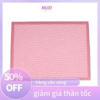 ?【HOT SALE】MUXI แผ่นรองอบแบบมีรูพรุนแผ่นรองซิลิโคนสีชมพูใช้ซ้ำได้ไม่ติดสำหรับทำขนมปังพิซซ่าขนมคุกกี้1ชิ้น