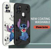 Nancy Electron】เคสโทรศัพท์ Lilo Stitch สำหรับ Samsung Galaxy A01 A04 A04e A31 A70 A11 A02 A03s A71 A21s A50 A51ตารางปกปิดแบบเหลวการ์ตูนน่ารัก