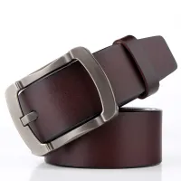 Hot style men pin buckle leather belt cowhide fashion leisure male joker