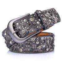 【YD】 3.5CM Womans Punk Pin Buckle Dot Rivet Luxury ladys Leather Belts Waistband Female Jeans