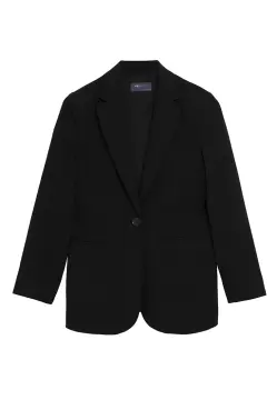 Crepe Relaxed Single Breasted Blazer, M&S Collection