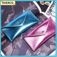 OVERCO น้ำหนักเบามาก กระเป๋าใส่แว่นอ่านหนังสือ กันน้ำกันน้ำได้ สีทึบทึบ กระเป๋าใส่แว่นกันแดด แบบพกพาได้ เครื่องหนังแท้ กล่องใส่แว่นตา สำหรับผู้หญิง