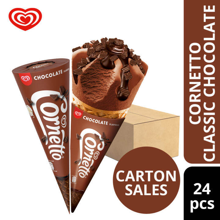 Carton Sales Cornetto Classic Chocolate Ice Creams 24pcs Lazada