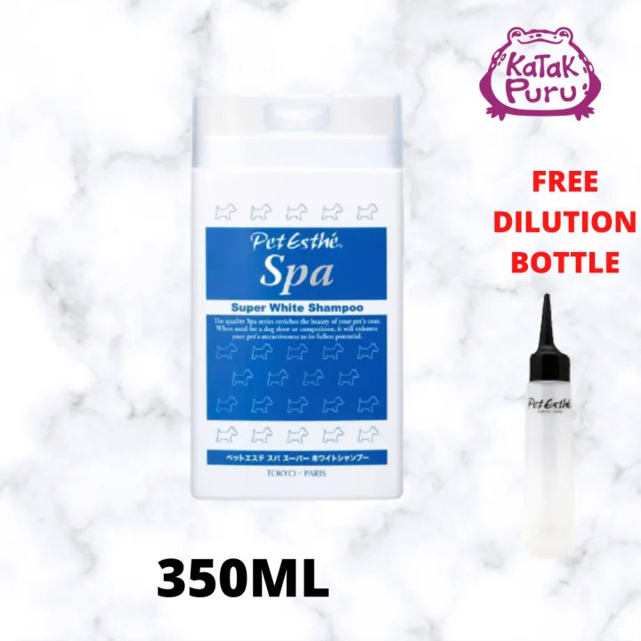 FREE DILUTION BOTTLE] Pet Esthe Spa Super White Shampoo 350ml - Dog Shampoo  | Lazada