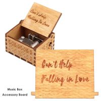 Mini Music Box Retro Wooden Box Board Accessories Antique Carved Wooden Hand Crank Gift for Ｍom Birthday Gift Kids Gift