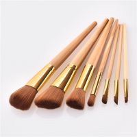 【cw】 7Pcs/Set Makeup Brushes Set Eye Shadow Foundation Powder Contour Concealer Lip Make Up Brush Beauty Tool TM073 ！