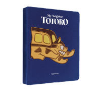 Original English chinchilla blue suede notebook My Neighbor Totoro Cat Bus Hayao Miyazaki film peripheral gift book Ghibli studio