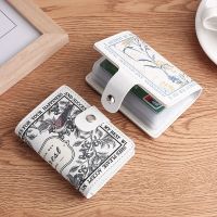 20 slots Vintage Womens Mens ID Credit Card Button Case Holder Wallet Organizer Gift Business Card ID Holder Wallet Card Holders