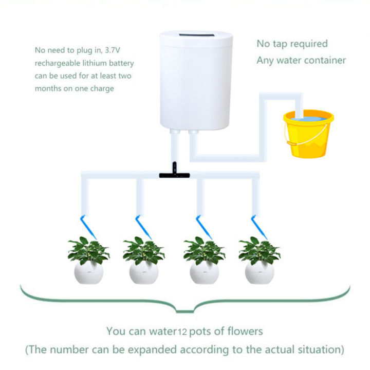 ระบบรดน้ำอัตโนมัติ-ระบบรดน้ำในบ้านพร้อมตัวจับเวลาติดตั้งง่ายเครื่องมือชลประทานสำหรับพืชกระถาง