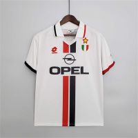 ►☬ 95-97 Milan Away เสื้อฟุตบอลย้อนยุค Football (Beau)