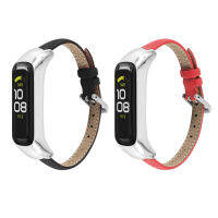 [ในสต็อก] 2คู่หนังแท้บางสายสำหรับ Samsung Galaxy Fit2 SM-R220หนังแท้ธรรมดาบางนาฬิกาวง