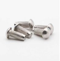 〖Maximus metals〗10/50Pcs M2 M2.5 M3 M4 M5 304ปุ่มสแตนเลสรอบหัว Knurled Shank Solid Rivet Self ปลั๊ก GB827เส้นผ่านศูนย์กลาง2 3 4 5Mm