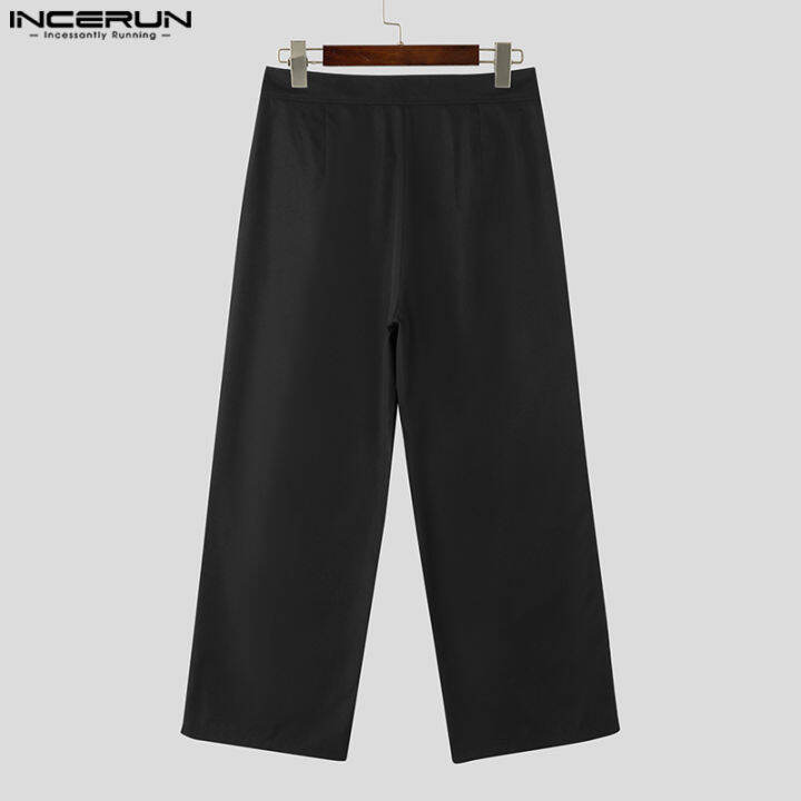 incerun-mens-hippy-sporty-กางเกงลำลองหลวม-chino-เอวสูงตรงกางเกงขายาวสีล้วน-สไตล์เกาหลี