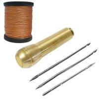 Leather Sewing Kit DIY Leather Sewing Awl Needle with Copper Handle Set Leather Canvas Tent Shoes Repairing Tool Nylon Thread Furniture Protectors  Re