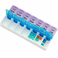 【CW】▨✒  New Weekly Pill Cases 7 Days Organizer 14 Grids Pills Storage Tablets Vitamins Medicine