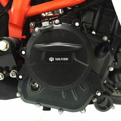 QMSTART Racing Engine Guard Stator Generator Clutch Gearbox Cover Crash Protector Set For KTM Duke 390 2014 2015 RC390 2014-2016