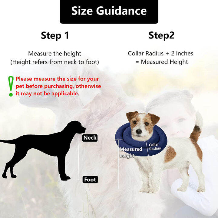 pet-recovery-collar-หลังการผ่าตัด-dog-cone-collar-with-adjustable-neck-drawstring-waterprrof-dog-protective-donut-collar-for-small-medium-large-pets