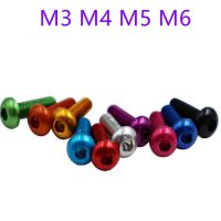 10pcs aluminum button head screw M3 M4 M5 M6 colourful Aluminum hex socket round head screw