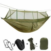 Camping Hammock Chair with Mosquito Net Bug Insect Nets Portable Hanging Outdoor Furniture Hiking Sleep Mat for Travel