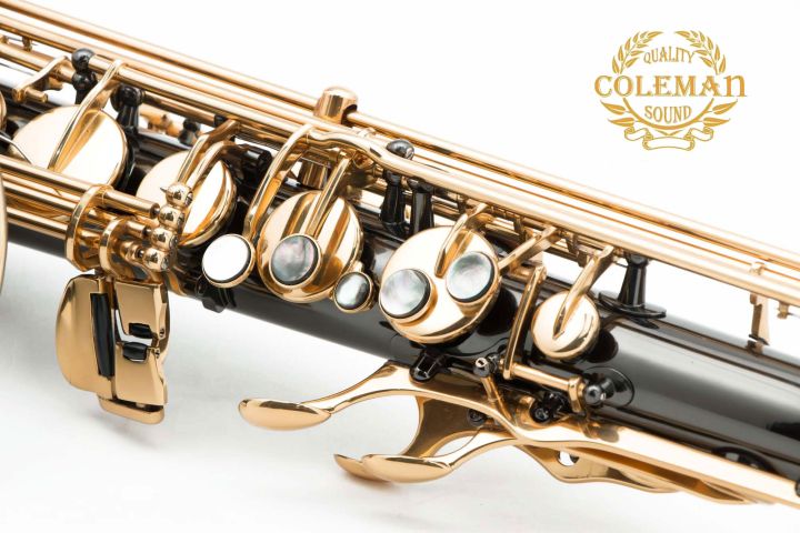 แซกโซโฟน-saxophone-tenor-coleman-cl-337t-black-nickel-gold-bell