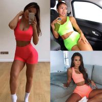 Summer Green Sets Women Sportswear Women Casual Gym Clothing Sexy Yoga Set Tracksuit