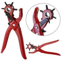 3in1 Leather Belt Hole Punch Plier Eyelet Puncher Revolve Sewing Machine Bag Setter Tool Watchband Strap Household leathercraft  Pliers