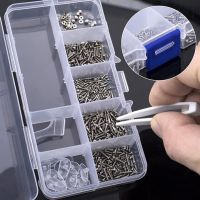 Eyeglass Sunglass Repair Kit With Screws Tweezers Screwdriver Tiny Mini Screws Nuts Assortment Glasses Repair Nose Pads Replace